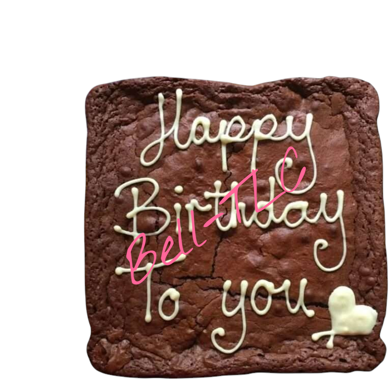 Personalised Happy birthday brownie slab